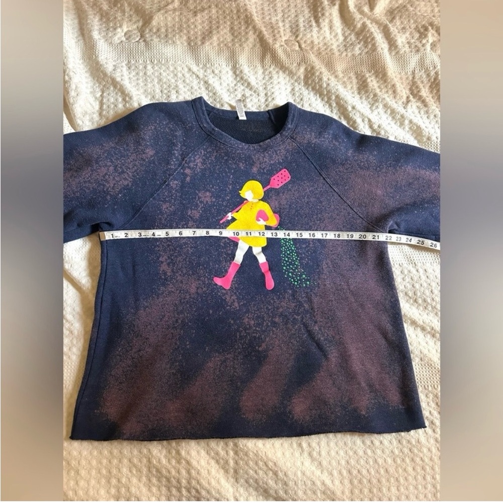 Bella Canvas XL Bleach Dyed Graphic Sweatshirt Oversized Pullover - Picture 7 of 9